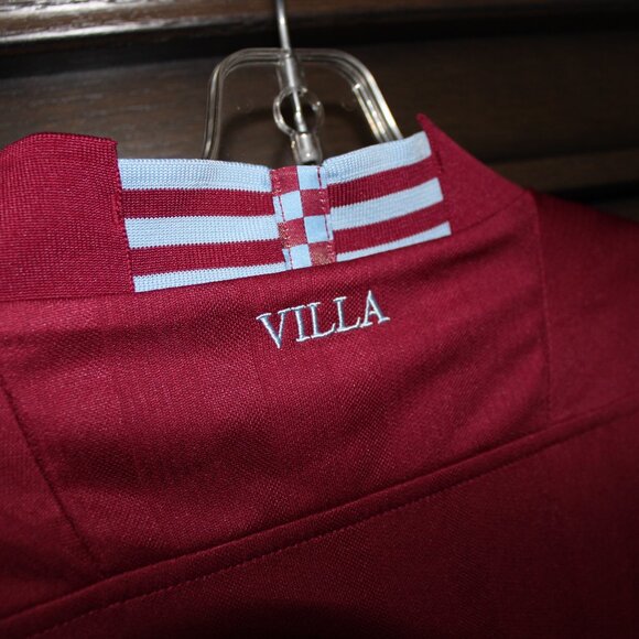 near mint no sponsor ASTON VILLA 2013-14 home + away shirts Macron soccer jersey - Picture 8 of 11